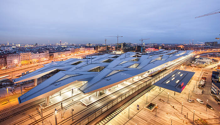 Hauptbahnhof Wien Luftaufnahme