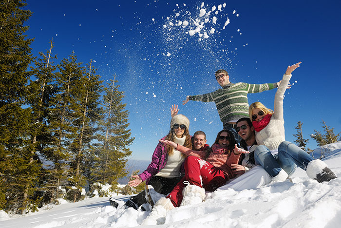 Wintersport Spaß im Schnee